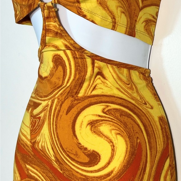 Orange marble o ring dress size small - Picture 2 of 4